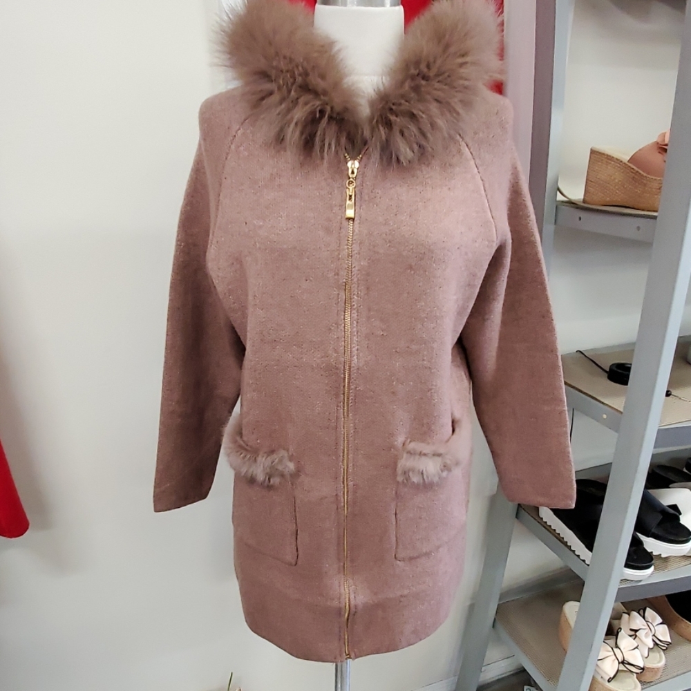 Rabbit fur coat